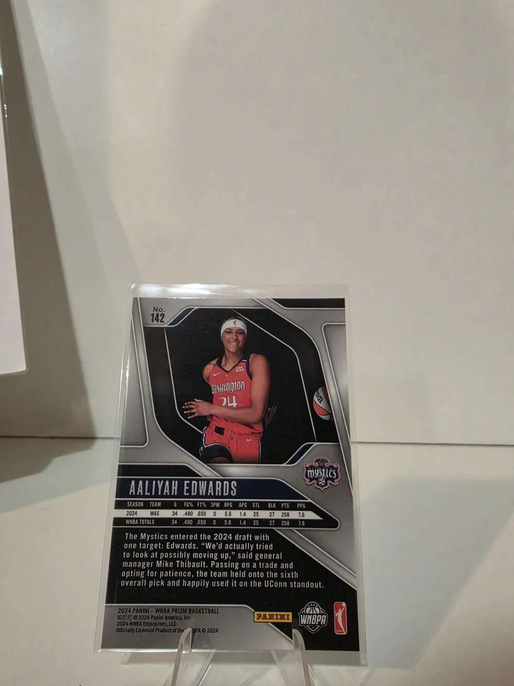Aaliyah Edwards Rookie Basketball Trading Card - Silver/Purple